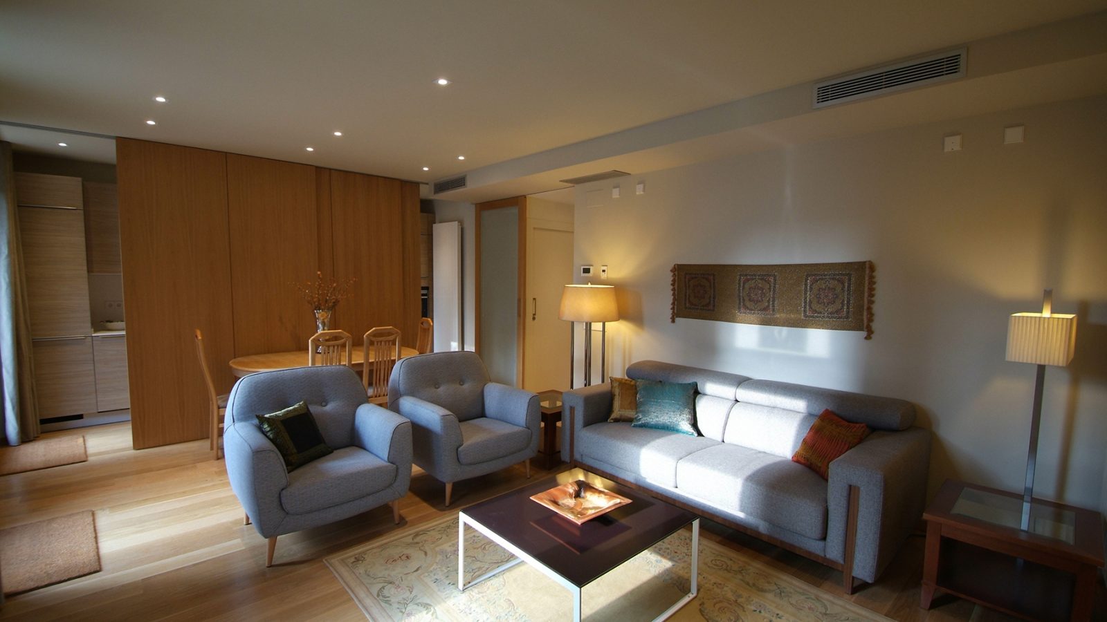 The living room of the Barri Vell apartment in Girona old town